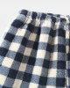 Mens Check Flannel Thicken Warm Elastic Waist Home Sleep Bottoms With Pocket