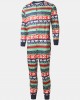 Mens Stripe   Cartoon Animal Print Round Neck Long Sleeve One Piece Jumpsuits Home Sleepwear