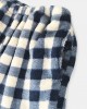 Mens Check Flannel Thicken Warm Elastic Waist Home Sleep Bottoms With Pocket