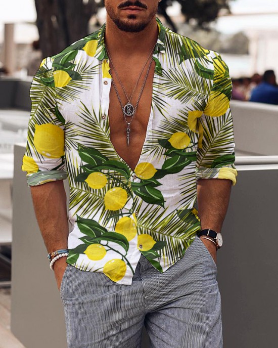 Men's printed short sleeve shirt HE1010-03-03