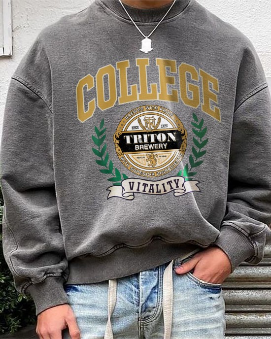 Men's long sleeve round neck pullover T-shirt HE1511-04-03 Men's long sleeve round neck pullover T-shirt HE1511-04-03