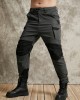 Men Outdoor Hit Patchwork Multi Pocket Buttons Velcros Details Ajustable Cuff Cargo Pants