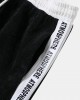 Men Corduroy Side Letter Ribbon Contrast Patchwork Casual Pants