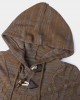 Mens Cable Knitted Toggle Front Warm Hooded Sweaters