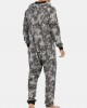 Mens Tie Dye Hooded Jumpsuits Home Fleece Plush Sleepwear With Pocket