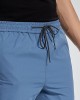 Men Pure Colors Drawstring Elastic Waist Cuff Side Pocket Leisure Fit Pants