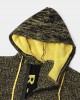 Mens Letter V  Neck Zip Knit Pullover Casual Drawstring Hooded Sweaters