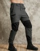 Men Outdoor Hit Patchwork Multi Pocket Buttons Velcros Details Ajustable Cuff Cargo Pants