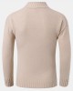 Mens Solid Color Mock Neck Long Sleeve Simple Warm Sweaters