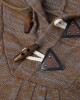 Mens Cable Knitted Toggle Front Warm Hooded Sweaters