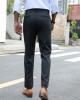 Men Pures Color Front Button Zipper Fly Ankle Length Work Pants