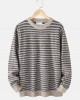 Mens Stripe Round Neck Warm Vintage Knitted Sweaters