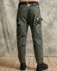 Men Outdoor Camouflage Patchwork Zip Tiered Designed Multi Pocket Utility Overalls