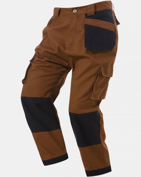 Men Colorblock Multi Pocket Ankle Length Soft Breathable Cargo Pants