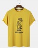 Mens Beers Coconut Tree Slogan Print Holiday Short Sleeve T  Shirts