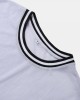 Mens Mesh Contrast Crew Neck Thin Short Sleeve T  Shirts