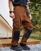 Men Colorblock Multi Pocket Ankle Length Soft Breathable Cargo Pants