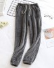 Mens Thick Solid Color Drawstring Plush Comfy Casual Sleepwear Jogger Pants