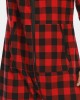 Mens Plaid Zipper Front Kangaroo Pocket Hooded One Piece Jumpsuit Home Warm Sleepwear